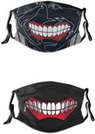 🎭 adjustable reusable face mask set - 2 pcs men women's balaclava bandana with adjustable earloops logo