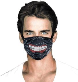 img 3 attached to 🎭 Adjustable Reusable Face Mask Set - 2 Pcs Men Women's Balaclava Bandana with Adjustable Earloops