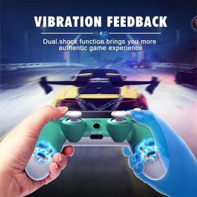 img 2 attached to 🎮 XUANMEIKE Wireless Game Controller: PS4 Compatible with Built-in Speaker, Gyro and Motor Remote - Green
