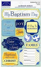 img 1 attached to KAREN FOSTER Cardstock Stickers - My Baptism Day: Celebrate with Adorable Decorations!