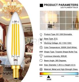 img 2 attached to 🔆 CRLight Candelabra Equivalent Dimmable Lengthened: Illuminate Your Space with Enhanced Flexibility