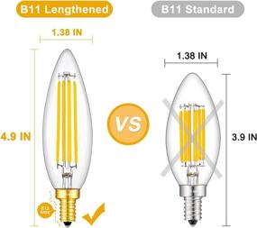 img 3 attached to 🔆 CRLight Candelabra Equivalent Dimmable Lengthened: Illuminate Your Space with Enhanced Flexibility