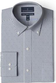 img 4 attached to Non-Iron Gingham Men's Clothing with Classic Button Collar