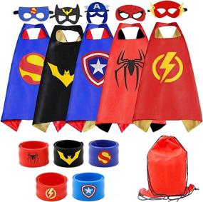 img 4 attached to 🦸 Superhero Capes and Bracelets: Fun-Filled Favors for Costumes