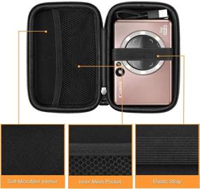 img 2 attached to 📸 Fintie Protective Case for Fujifilm Instax Mini Link, HP Sprocket Plus, Canon Ivy Mini Photo Printer, Canon Ivy CLIQ/CLIQ+/CLIQ2/CLIQ+2 Instant Camera Printer - Hard Shockproof Carry Bag (Marble Pink): Premium Protection for Your Mobile Printing Devices