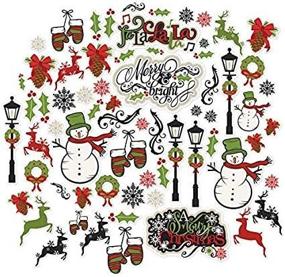 img 4 attached to 🎄 Miss Kate Cuttables - Merry & Bright Paper Die Cuts: Over 60 Cardstock Scrapbook Die Cuts