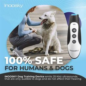 img 1 attached to 🐶 Inoosky Ultrasonic Dog Bark Deterrent - Rechargeable 2 in 1 Anti Barking Device with Variable Frequency, Handheld Dog Training Tool for Outdoor and Indoor Use