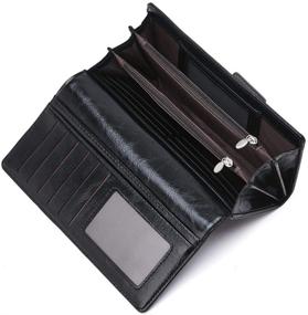 img 2 attached to 👛 Women's Bifold Wallet with Improved Capacity - Handbags & Wallets Combo