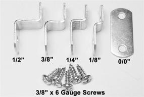 img 2 attached to 🖼️ Offset Canvas Clips for Picture Framing - Assorted Small Sizes: 10 Each of 0/0", 1/8", 1/4", 3/8", 1/2" - 100 Screws Included!