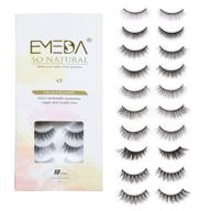 👁️ emeda 10 styles faux mink lashes: natural look, 3d small face eyelashes, short soft fake lashes - 10 pairs false eyelashes for reusable eye lash glamour logo