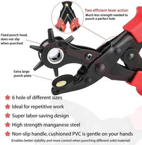 img 1 attached to 🔨 Premium Leather Hole Punch Tool with 5/32&#34; Grommet Eyelet Kit - Perfect for Belts, Watch Bands, Straps, and More!