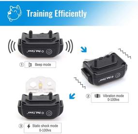 img 1 attached to 🐶 Waterproof Rechargeable Petrainer Dog Training E-Collar with 3 Safe Correction Remote Modes - Shock, Vibration, Beep for Small, Medium, Large Dogs