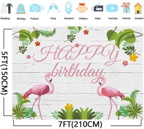 img 2 attached to 🌺 Gemten Tropical Flamingo Party Supplies, Hawaiian Luau Birthday Decorations with 7x5FT Photo Backdrop, Ideal for Bedroom Wall Tapestry, Blanket & Home Decor