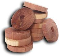 🌲 cedar fresh red cedar wood rings for hangers - set of 20 by household essentials логотип