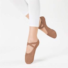 img 3 attached to 🩰 Stelle Women's Ballet Shoes: Stretch Canvas Dance Slippers with Split Sole for Girls and Adults