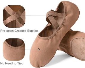 img 2 attached to 🩰 Stelle Women's Ballet Shoes: Stretch Canvas Dance Slippers with Split Sole for Girls and Adults