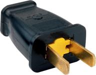 💡 legrand-pass & seymour sa440bkcc10 non polarized plug: 15-amp 125-volt straight blade in black - residential power solution логотип