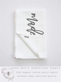 img 1 attached to 🌈 Organic Cotton Muslin Scripture Blanket - Fearfully & Wonderfully Made – Christening, Baptism, Rainbow Baby - Child of God Swaddling Blanket - Wall Tapestry 47”x47” by mama bee’s Homestead Supply