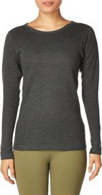 img 4 attached to 🔥 Stay Warm and Dry with Duofold Women's Mid Weight Wicking Thermal Shirt