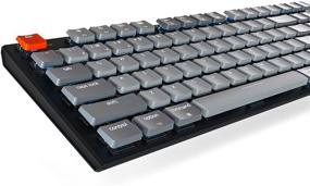 img 1 attached to 🔑 Keychron K1 Bluetooth Mechanical Keyboard: Low Profile Gateron Brown Switch for Gaming, Mac-PC Compatible – Version 4