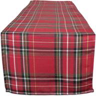 dii camz10913 metallic plaid table runner - perfect for dinner parties, christmas, holidays, and thanksgiving - machine washable 14x108 logo