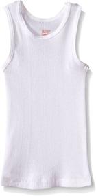 img 1 attached to 👦 Футболка для мальчиков-младенцев Hanes 5-Pack White Tank: идеальный комфорт и ценность