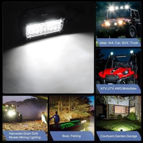 img 1 attached to 🚗 Nilight ZH303 2PCS 6.5 Inch 120W Spot &amp; Flood Combo LED Driving Lights with 16AWG Wiring Harness for Off-Road Truck Car ATV SUV, Triple Row Work Light, 2 Years Warranty - White