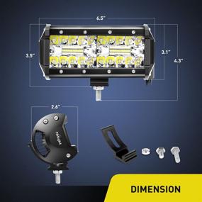 img 3 attached to 🚗 Nilight ZH303 2PCS 6.5 дюйма 120W Spot & Flood Combo LED Дневные огни с каркасом проводки 16AWG для внедорожника, грузовика, автомобиля, квадроцикла и SUV, светодиодные фары Triple Row Work Light, гарантия 2 года - белый