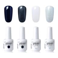 💅 elite99 gel nail polish set - soak off uv led nail art kit with 4 colors + 20pcs nail polish remover wraps as gift logo