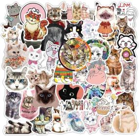 img 3 attached to 🐱 80pcs Cute Cat Stickers: Fun and Waterproof Decals for Various Surfaces - Perfect Gifts for Women, Teens, and Girls!