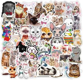 img 4 attached to 🐱 80pcs Cute Cat Stickers: Fun and Waterproof Decals for Various Surfaces - Perfect Gifts for Women, Teens, and Girls!