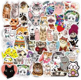 img 2 attached to 🐱 80pcs Cute Cat Stickers: Fun and Waterproof Decals for Various Surfaces - Perfect Gifts for Women, Teens, and Girls!