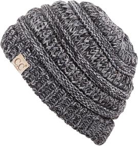 img 3 attached to 🧢 C C Hatsandscarf Stretchy YJ 847 KIDS Girls' Beanie for Cold Weather Accessories