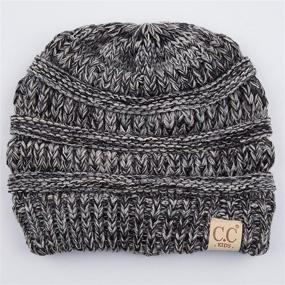 img 2 attached to 🧢 C C Hatsandscarf Stretchy YJ 847 KIDS Girls' Beanie for Cold Weather Accessories