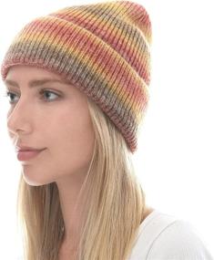 img 4 attached to 🧣 The Hat Depot Tie Dye Leopard & Ponytail Beanie - Unisex Slouchy Winter Hat made with Knit Viscose Acrylic