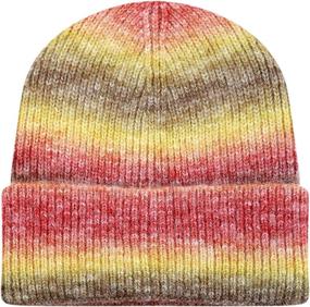 img 2 attached to 🧣 The Hat Depot Tie Dye Leopard & Ponytail Beanie - Unisex Slouchy Winter Hat made with Knit Viscose Acrylic