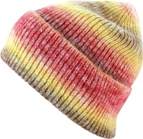 img 3 attached to 🧣 The Hat Depot Tie Dye Leopard & Ponytail Beanie - Unisex Slouchy Winter Hat made with Knit Viscose Acrylic