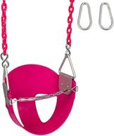 🎠 highback half bucket swing set stuff (pink) - 5.5 ft. coated chain & sss logo sticker логотип