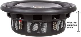 img 2 attached to 🔊 Alphasonik TSW310 Treis 300 Series 10” Shallow Mount Subwoofer - 1200W Max, 400W RMS, Single 4 Ohm, Low Profile, Flat Slim Thin Design, Aluminum Cone, High Power Car Audio Speaker Bass, Truck Sub Woofer