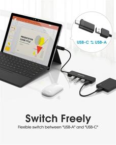 img 1 attached to 🔌 Shuster USB Hub, 4 Port USB 3.0 Hub, Slim USB C Hub Adapter for MacBook, Mac Pro, Mac Mini, iMac, Surface Pro, XPS, Chromebook & More