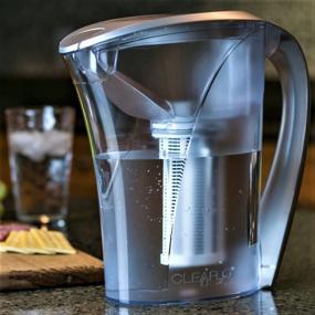 img 2 attached to Clear2O Advanced Gravity Water Filter Pitcher: Enhanced Filtration, 48oz, Silver