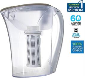img 3 attached to Clear2O Advanced Gravity Water Filter Pitcher: Enhanced Filtration, 48oz, Silver