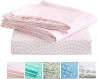 vonty twin pink heart printed bed sheets for girls | soft lightweight 🛏️ microfiber | easy wash bedding set - 1 fitted sheet, 1 flat sheet, 1 pillowcase logo