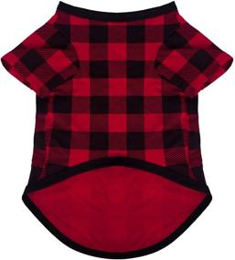 img 3 attached to 🐶 Premium Cotton Hozz Plaid Dog Shirts: Small Pet T-Shirt for Breathable Comfort