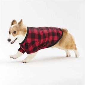 img 4 attached to 🐶 Premium Cotton Hozz Plaid Dog Shirts: Small Pet T-Shirt for Breathable Comfort