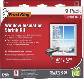 img 4 attached to 🌬️ Frost King V73/9H Indoor Shrink Window Kit 42-62-Inch, Clear, 9-Pack - Efficient Winter Insulation Solution for Indoor Windows