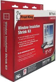 img 1 attached to 🌬️ Frost King V73/9H Indoor Shrink Window Kit 42-62-Inch, Clear, 9-Pack - Efficient Winter Insulation Solution for Indoor Windows