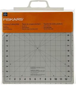 img 2 attached to 🔪 Fiskars 14x14 дюймов Самозаживляющийся вращающийся режущий коврик: Идеальный инструмент для точной работы мастеров.