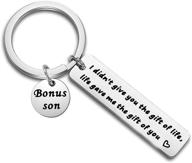 🎁 stepson gift keychain: life's gift of you, not just the gift of life logo