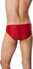 img 1 attached to Performance Power: Speedo Men's Swimsuit Brief Powerflex Eco Solid Adult